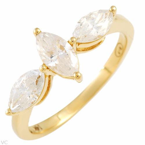 GENUINE 1.23CT NATURAL DIAMOND RING IN SOLID 14K GOLD